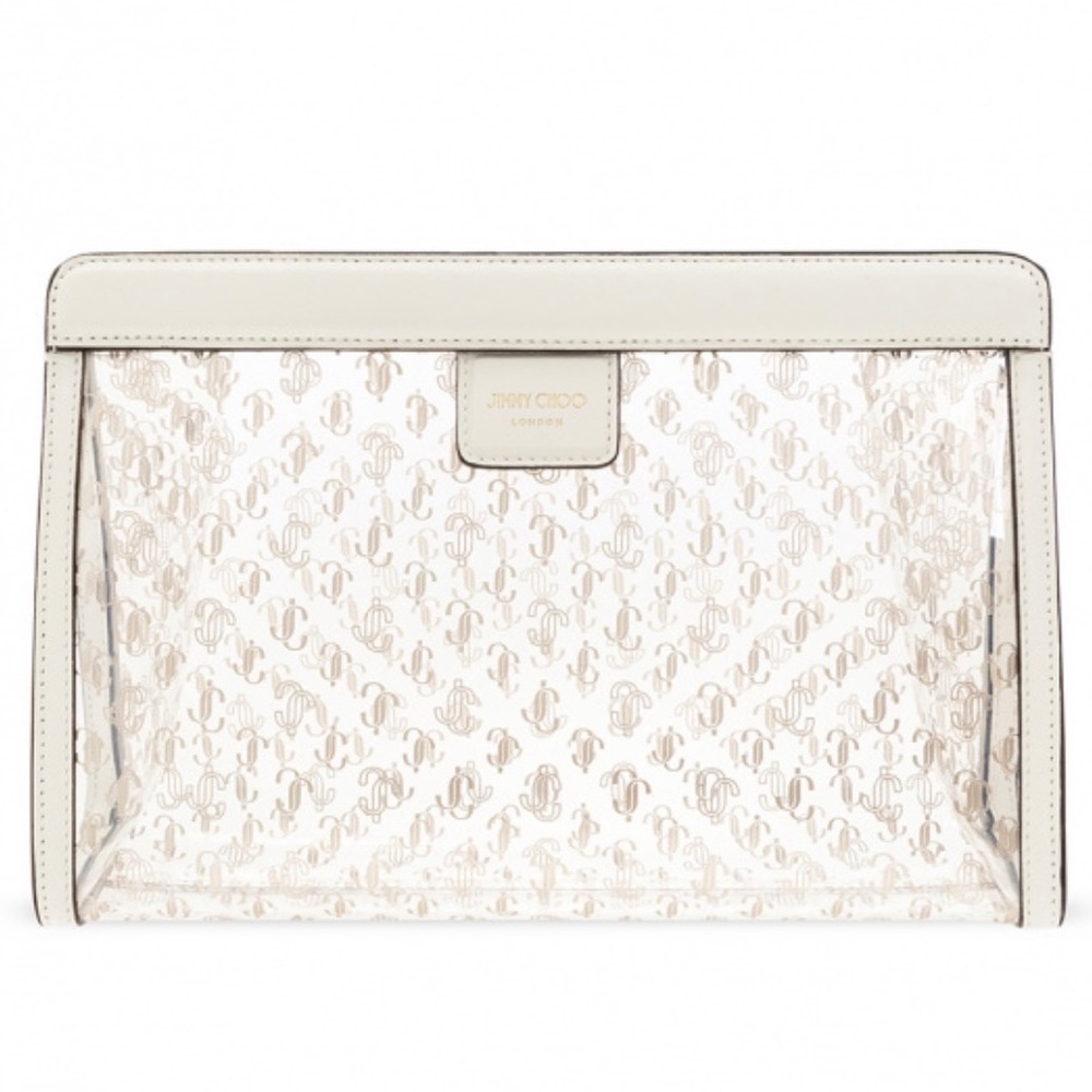 Jimmy Choo - Varenne Pouch

Clear Monogrammed Plexi and Latte Leather Pouch Bag
